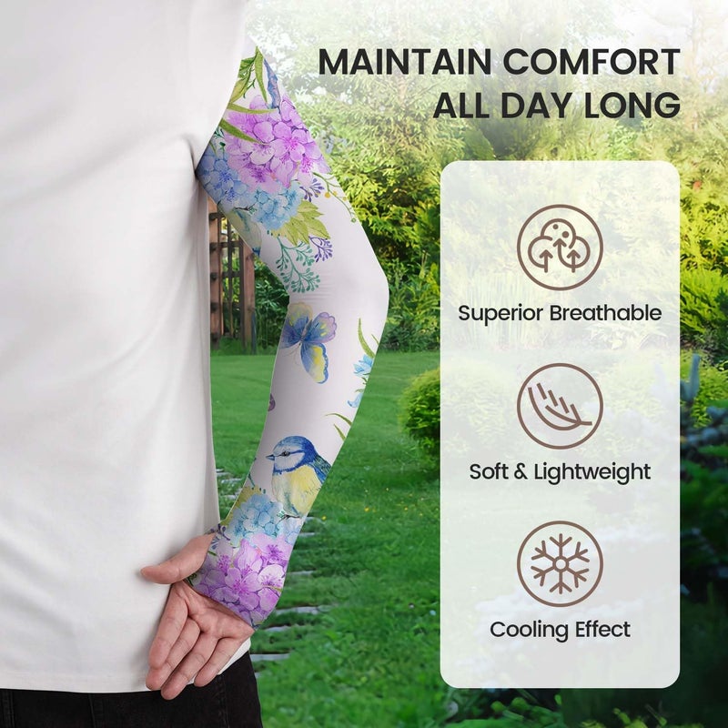 YPHCDO Store Gardening Sleeves Farm Sun Protection Arm Cooling Sleeves Thorn Proof Garden for Women Men with Thumb Hole - Image 2